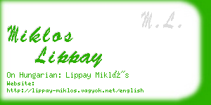 miklos lippay business card